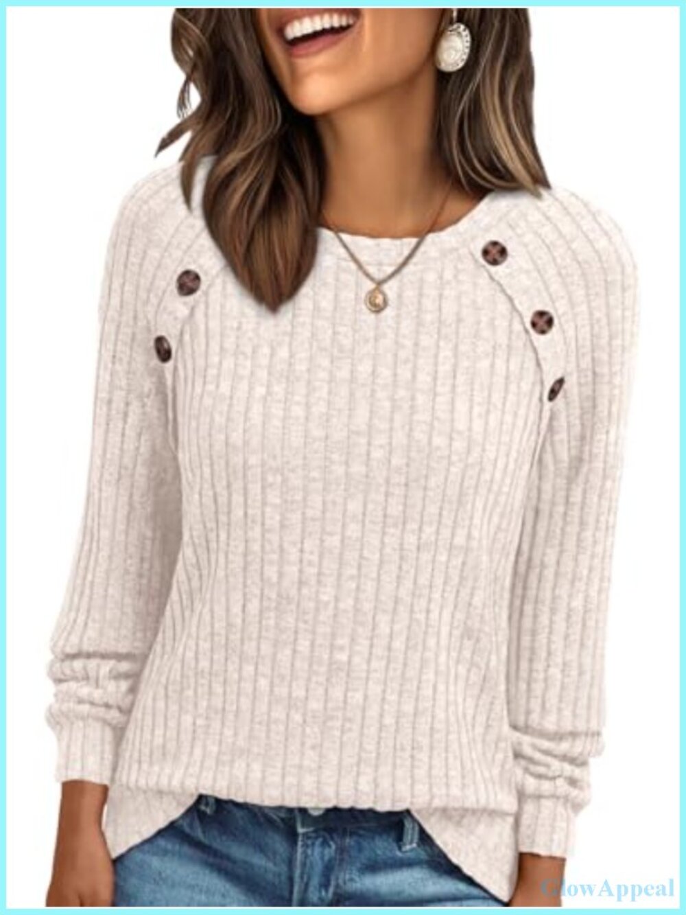 Womens Long Sleeve Tunic Top Crew Neck Relaxed Fit Business Casual